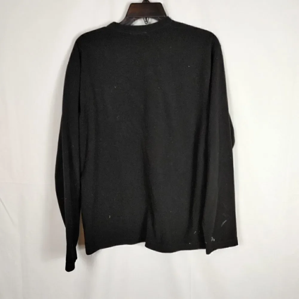 The North Face Men's Size Medium Black Fleece Pullover Sweatshirt.Armpit to arm